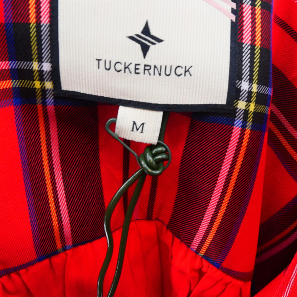 NEW Tuckernuck Women's Medium  Royal Stewart Tartan Palmerston Red Plaid Dress - Picture 5 of 13